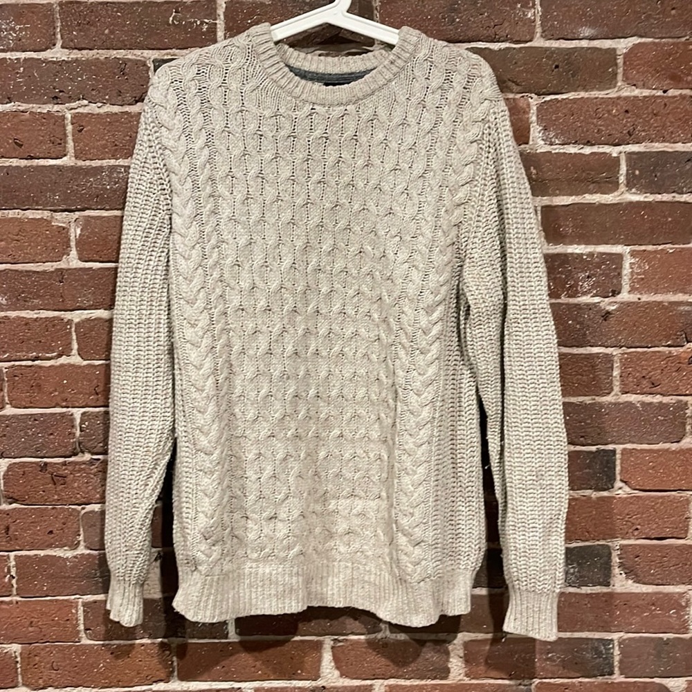 Lands End Mens Cable-knit Sweater Medium